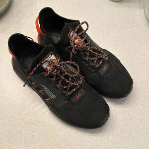 Men’s Size 10.5 Black and Red Adidas NMD V2s